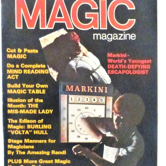 June 1977 Houdini's MAGIC MAGAZINE Magician Book Magic Tricks Magician Outfit - Picture 1 of 6